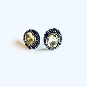 Vintage Oval Shaped Clip On Earrings, Vintage Jewelry